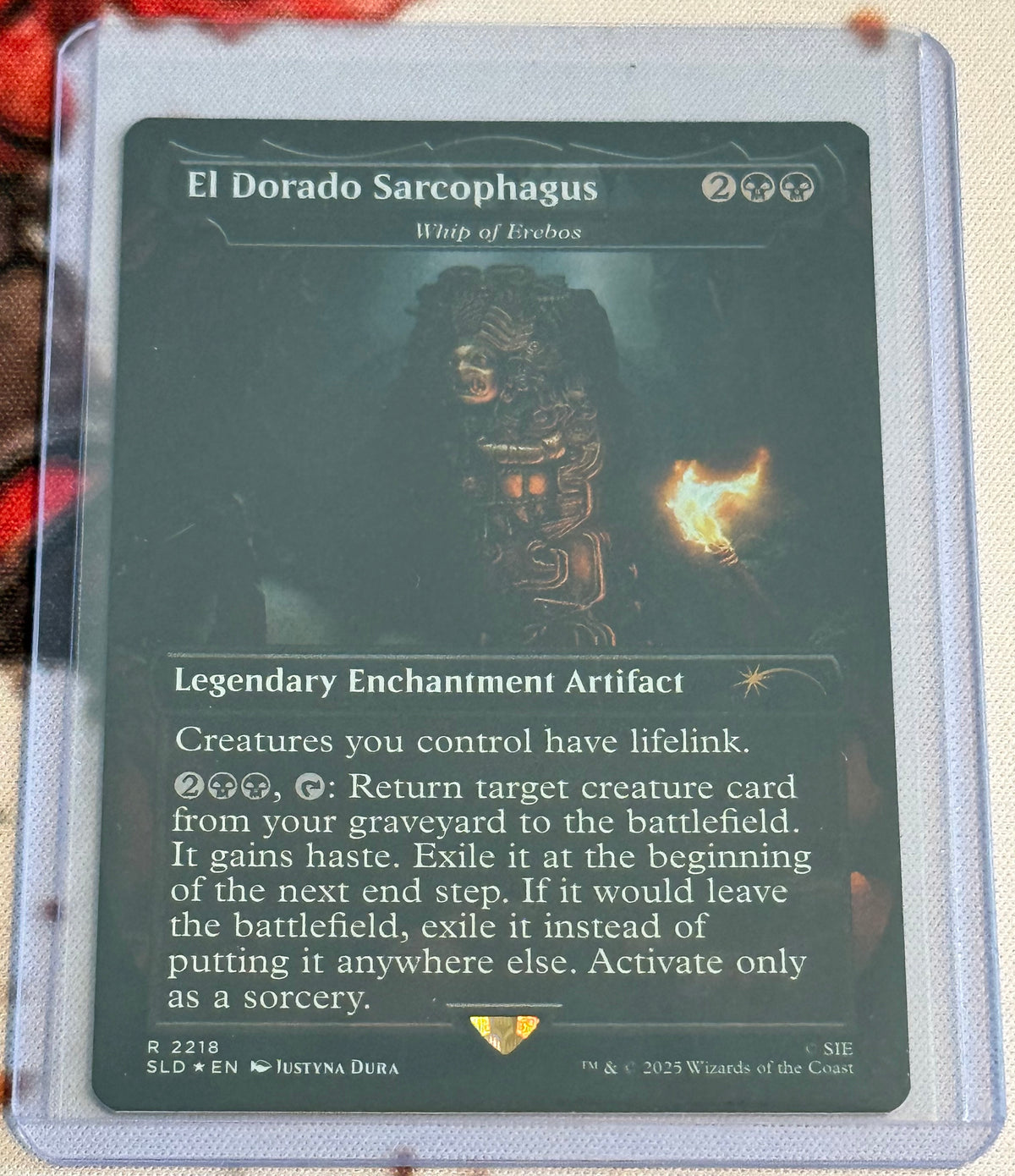 MTG Secret Lair - El Dorado Sarcophagus - Whip of Erebos Rainbow Foil - Rare - #2218 - NM/M