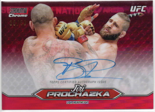 UFC - 2025 Stadium Club - Jiri Prochazka - Red Chrome SERIALIZED AUTO - #CAS-JPR - Mint