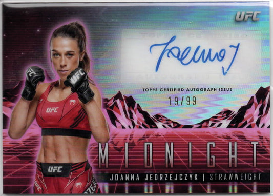 UFC - 2024 Topps Midnight - Joanna Jedrzejczyk - SERIALIZED AUTOGRAPH (19/99) Horizon Signature - #HS-JJK - NM/M