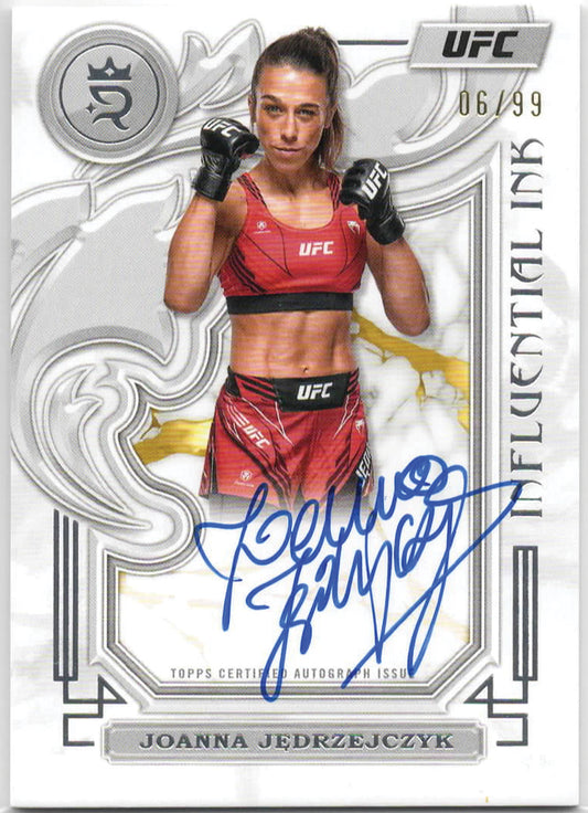 UFC - 2024 Topps Royalty- Joanna Jedrzejczyk - SERIALIZED AUTOGRAPH (06/99) Influential Ink - #IIA-JJK - NM/M
