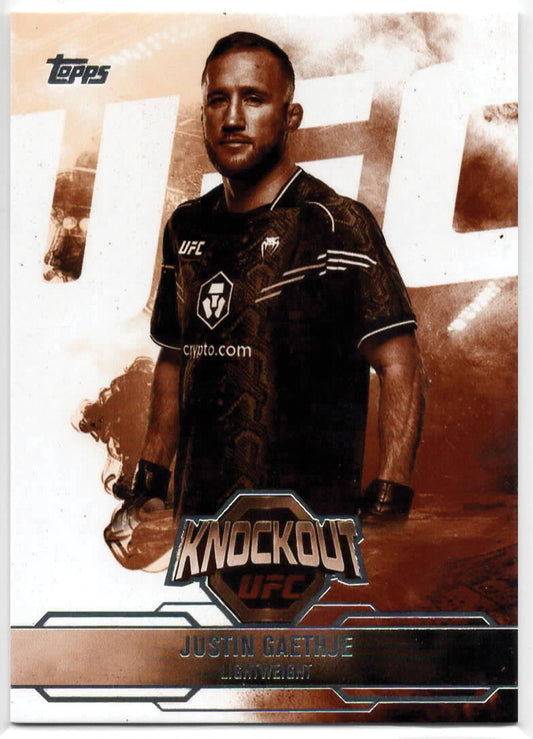 UFC - 2025 Topps Knockout - Justin Gaethje SEPIA Base - #88 - Mint