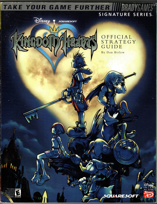 Brady Games - Kingdom Hearts Official Strategy Guide with Poster and Stickers - 2002 - Very Good Condition