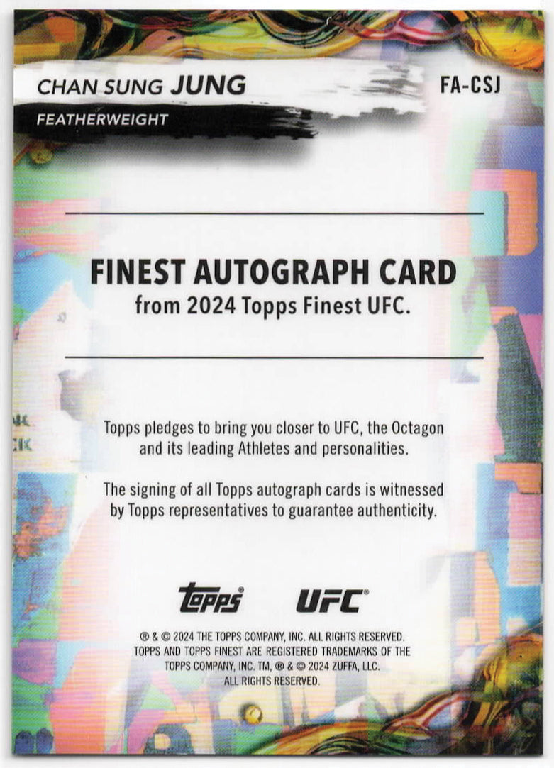 UFC - 2024 Topps Finest - Korean Zombie - ON-CARD AUTO - #FA-CSJ - M