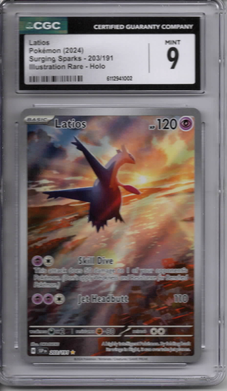 Pokemon TCG - 2024 Surging Sparks - Latios Illustration Rare - #203/191 - MINT - CGC 9