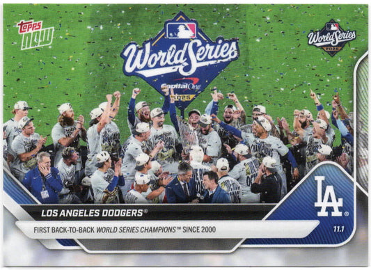 MLB - 2025 Topps NOW - Los Angeles Dodgers - 11/01/2025 - 929 - Mint