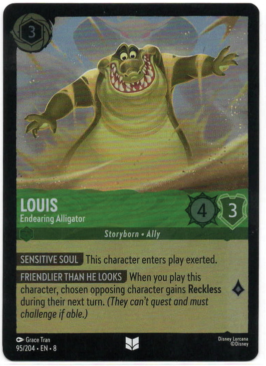 Lorcana - Louis - Endearing Alligator COLDFOIL - 95/204 - Reign of Jafar - Mint/Near Mint