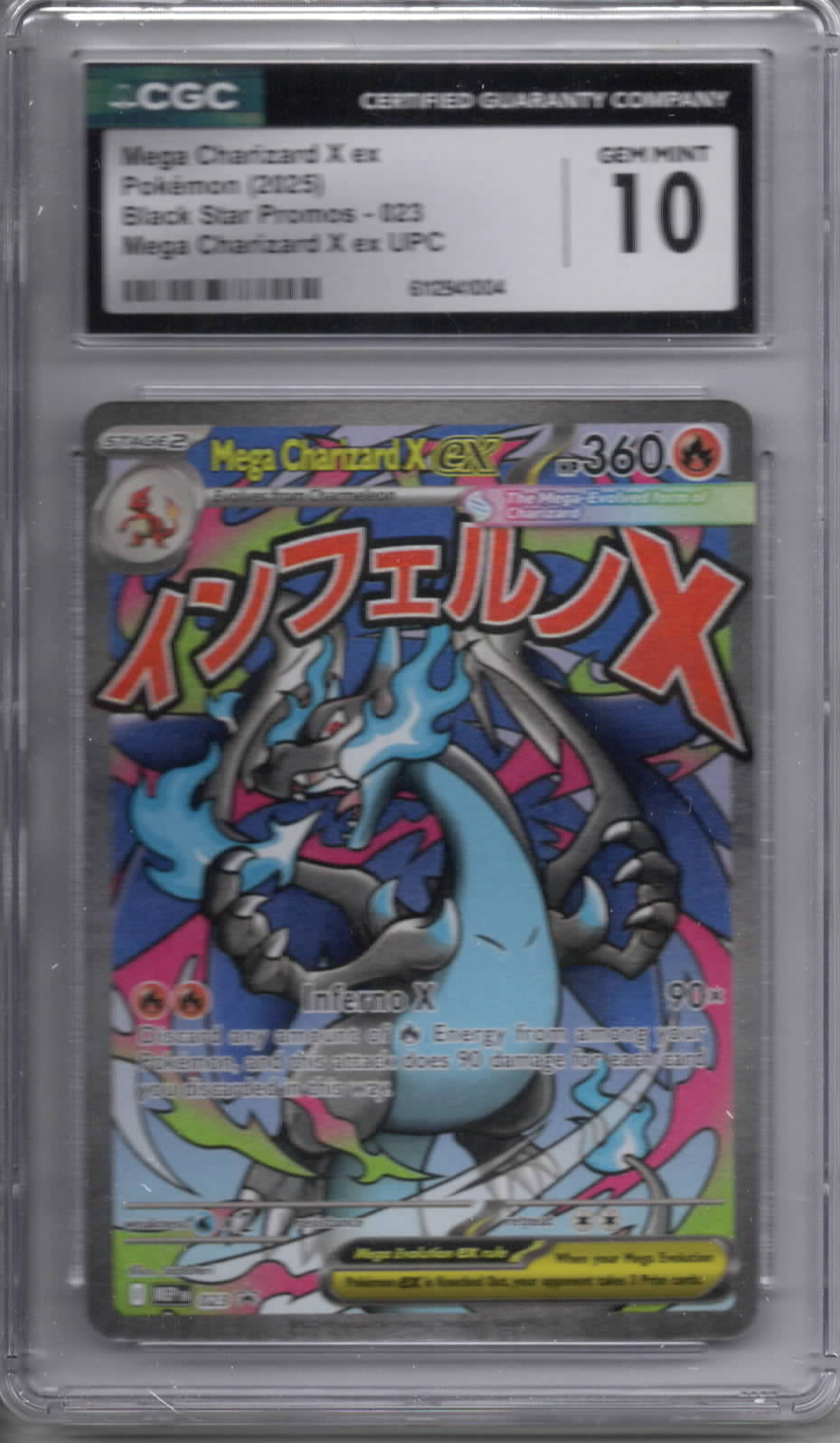 Pokemon TCG - Mega Charizard X ex - 2025 Black Star PROMO - #023 - GEM MINT - CGC 10