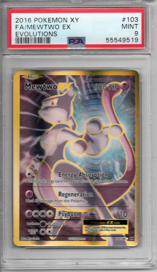 Pokemon TCG - Mewtwo ex - XY Evolutions - #103/108 - MINT - PSA 9
