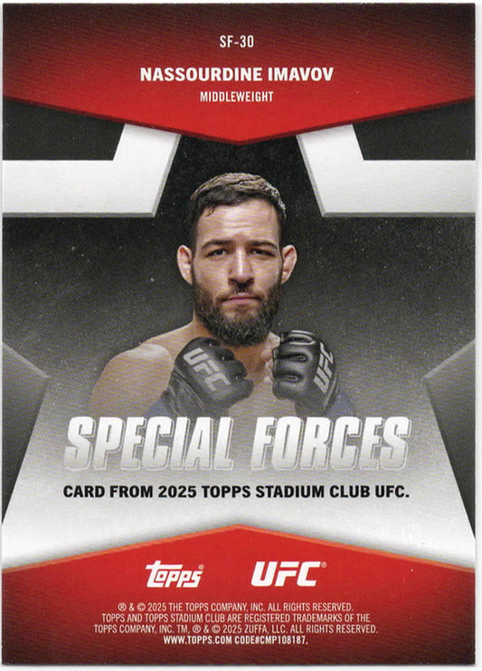 UFC - 2025 Stadium Club - Nassourdine Imavov - Special Forces - #SF-30 - NM/M
