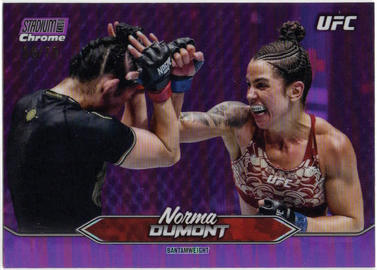 UFC - 2025 Stadium Club - Norma Dumont - Purple Chrome - 58/75 - #C-16 - Mint