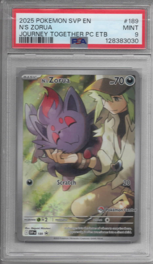 Pokemon TCG - N's Zorua Promo - Scarlet and Violet Promo (SVP) - #189 - MINT - PSA 9