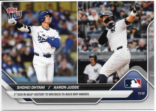 MLB - 2025 Topps NOW - Shohei Ohtani and Aaron Judge - 11/13/2025 - OS-9 - Mint
