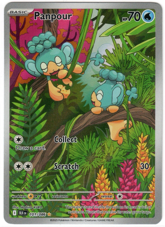 Pokemon TCG - Panpour - 101/86 - SV Black Bolt - Illustration Rare - Mint