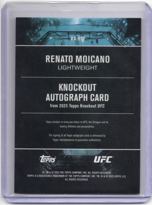 UFC - 2025 Topps Knockout - Renato Moicano - ON CARD AUTOGRAPH, NUMBERED - 11/50 - #KA-RM - NM