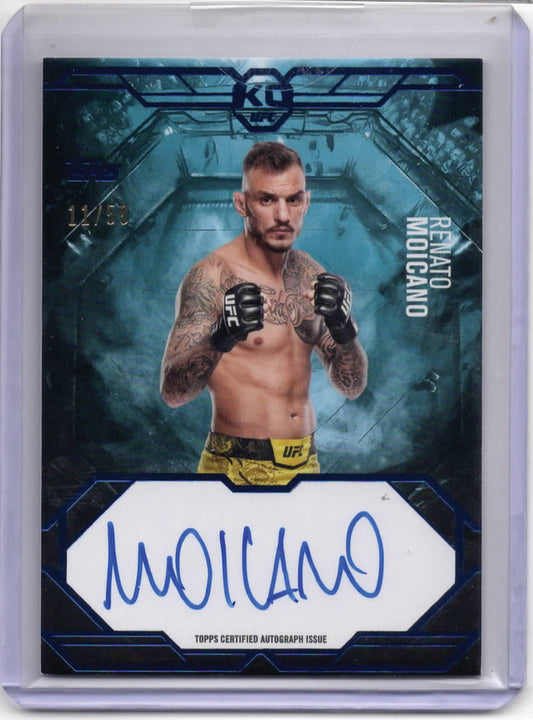 UFC - 2025 Topps Knockout - Renato Moicano - ON CARD AUTOGRAPH, NUMBERED - 11/50 - #KA-RM - NM