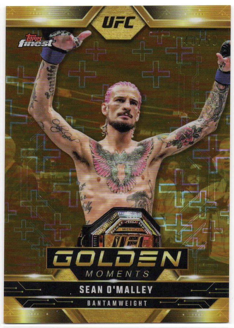 UFC - 2025 Topps Finest - Sean O'Malley GOLDEN MOMENTS SERIALIZED - 48/50 - GM-5 - Mint