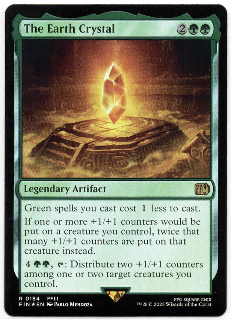 Magic the Gathering - The Earth Crystal FOIL - 184 - RARE - Final Fantasy - Mint