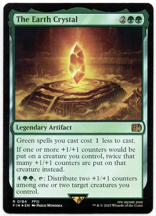 Magic the Gathering - The Earth Crystal FOIL - 184 - RARE - Final Fantasy - Mint