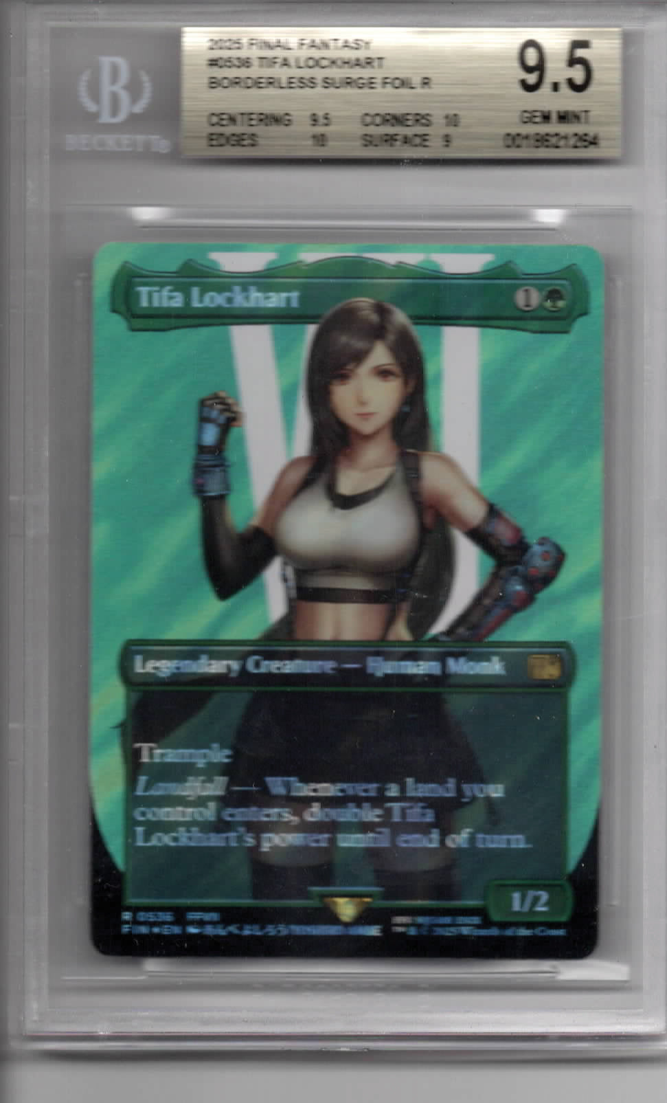 Magic the Gathering - Tifa Lockhart SURGE FOIL - Final Fantasy - #536 - GEM MINT - BGS 9.5