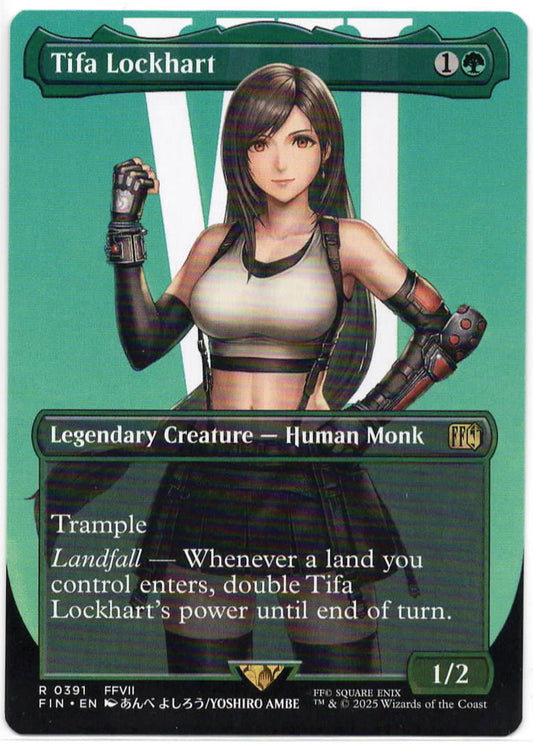 Magic the Gathering - Tifa Lockhart Borderless - RARE - Final Fantasy - #391 - Mint