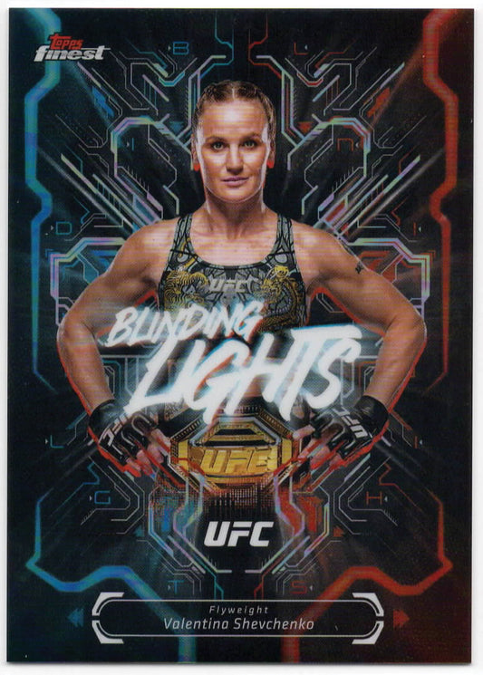 UFC - 2025 Topps Finest - Valentina Shevchenko BLINDING LIGHTS - CASE HIT - #BL-10 - Mint