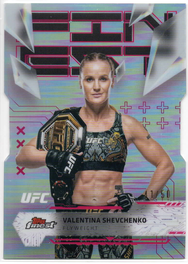 UFC - 2025 Topps Finest - Valentina Shevchenko - Serialized Die-Cut - 41/50 - #174 - Mint