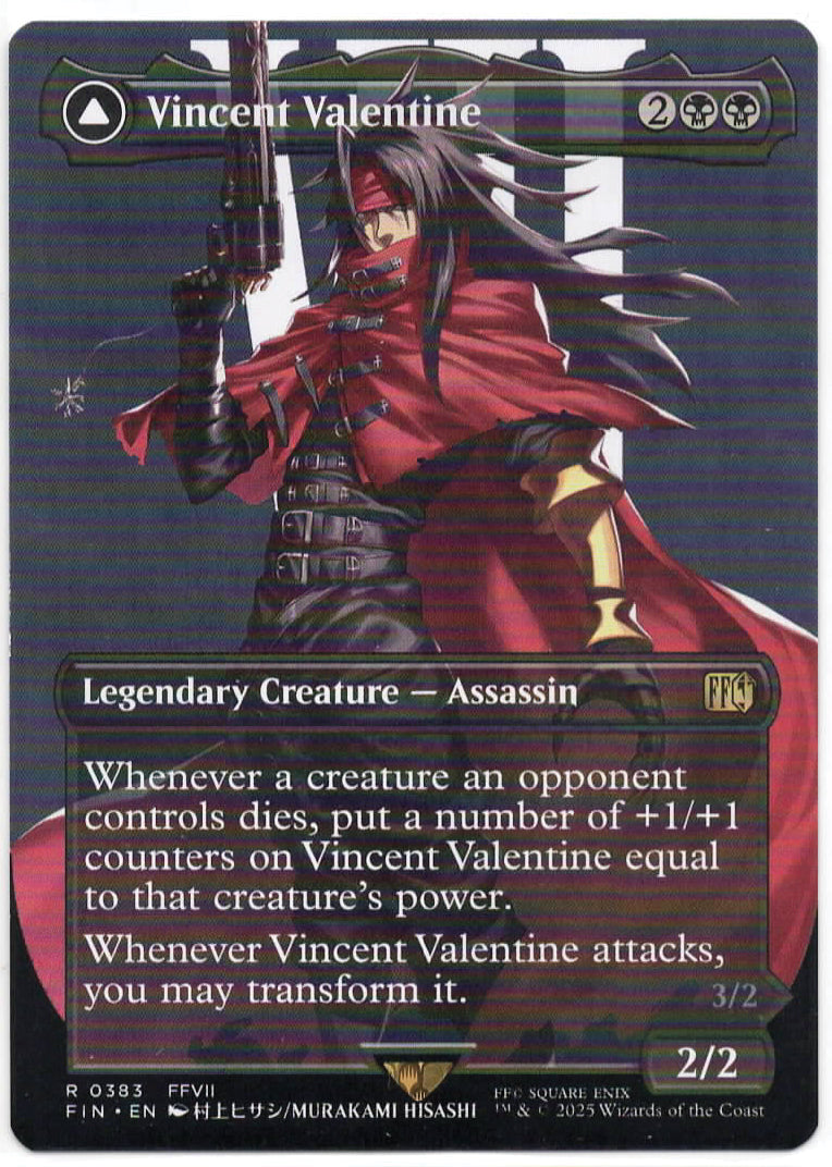 Magic the Gathering - Vincent Valentine Borderless - RARE - Final Fantasy - #383 - Near Mint