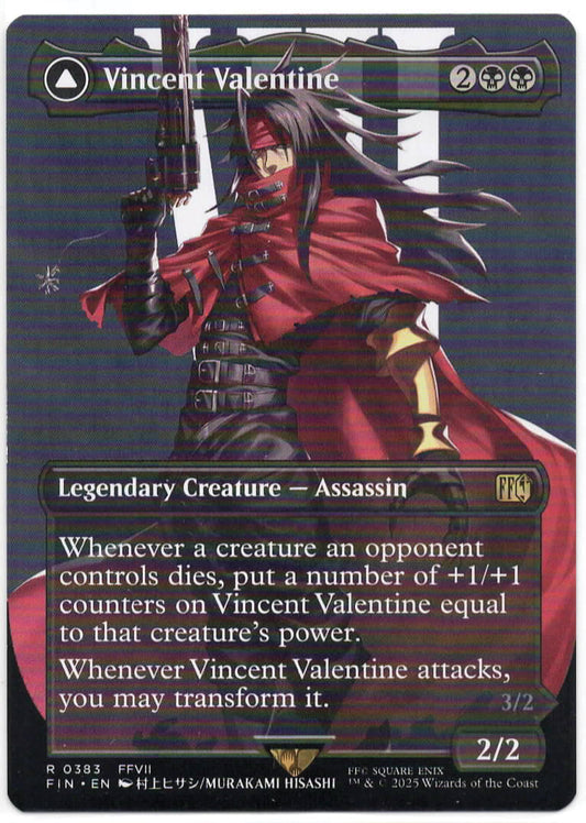 Magic the Gathering - Vincent Valentine Borderless - RARE - Final Fantasy - #383 - Near Mint