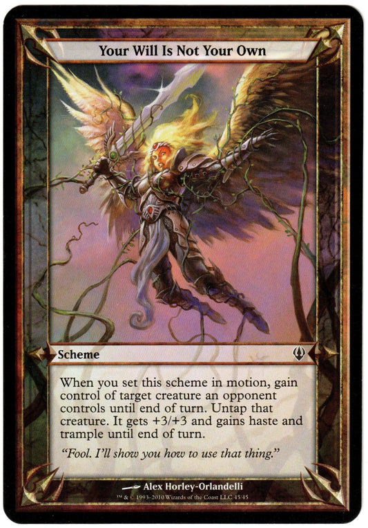 Magic the Gathering - Your Will Is Not Your Own (Oversized)  - Archenemy - LP+/NM-