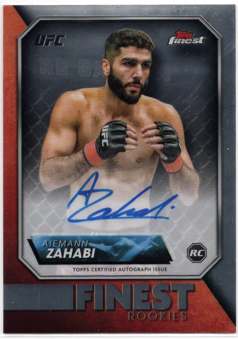 UFC - 2024 Topps Finest - Aiemann Zahabi - ON CARD AUTOGRAPHED ROOKIE CARD - #RFA-AZ - NM