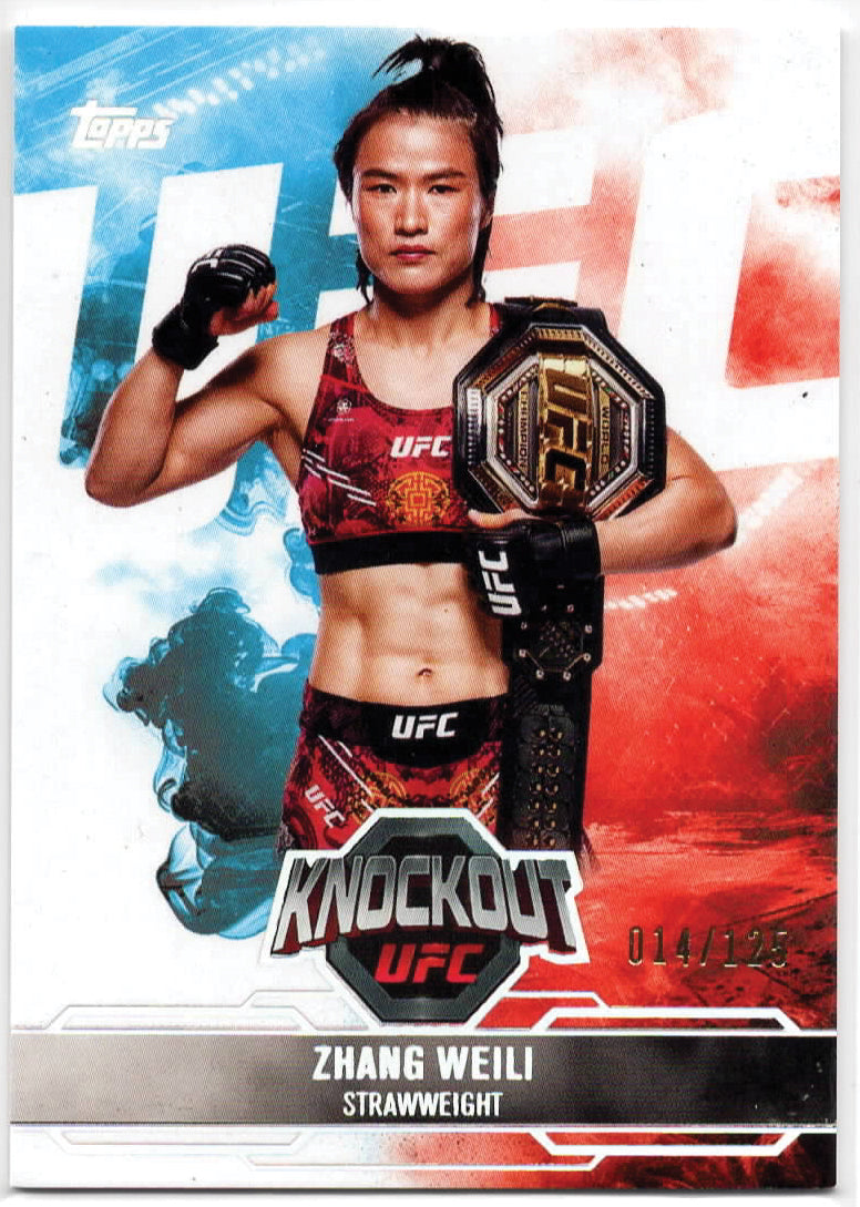 UFC - 2025 Topps Knockout - Zhang Weili - SERIALIZED - 14/125 - #71 - NM